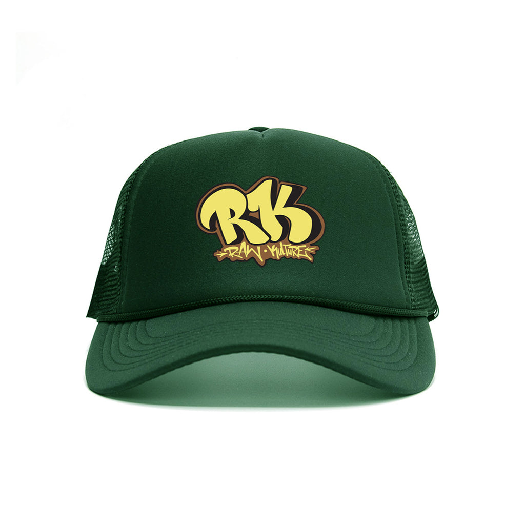 Raw Ones Trucker Hat Hunter Green
